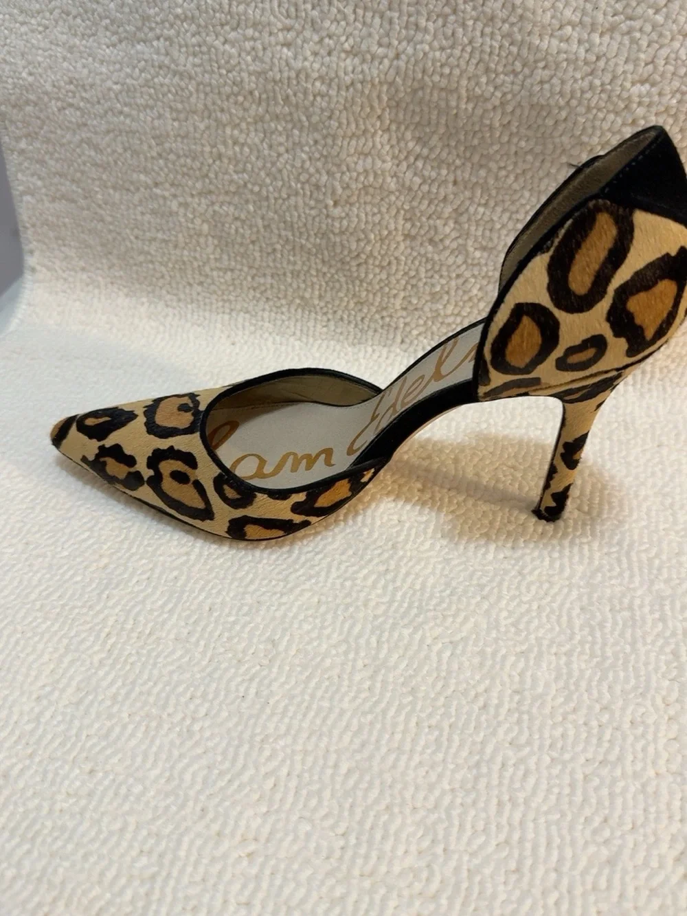 Sam Edelman Delilah Leopard Print D’Orsay Heels Pumps Size 7 M Leather